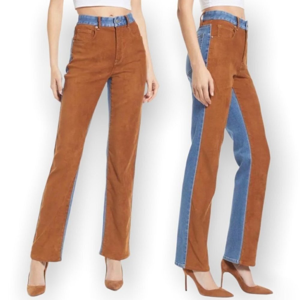 Good American Brown and Blue Women's Jeans